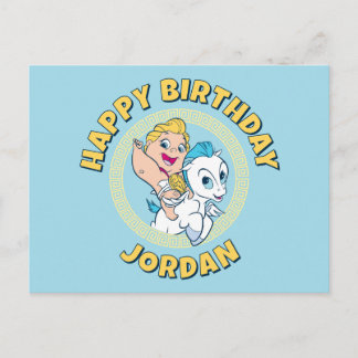 Baby Hercules Riding Pegasus Postcard Briefkaart