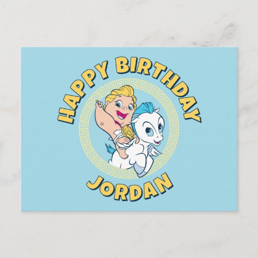 Baby Hercules Riding Pegasus Postcard Briefkaart (Voorkant)