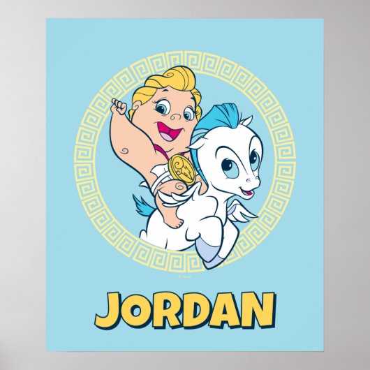 Baby Hercules Riding Pegasus Poster (Voorkant)