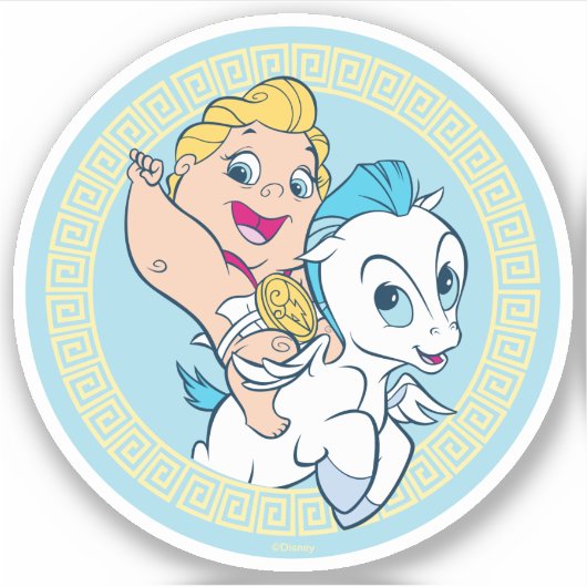 Baby Hercules Riding Pegasus Sticker (Voorkant)