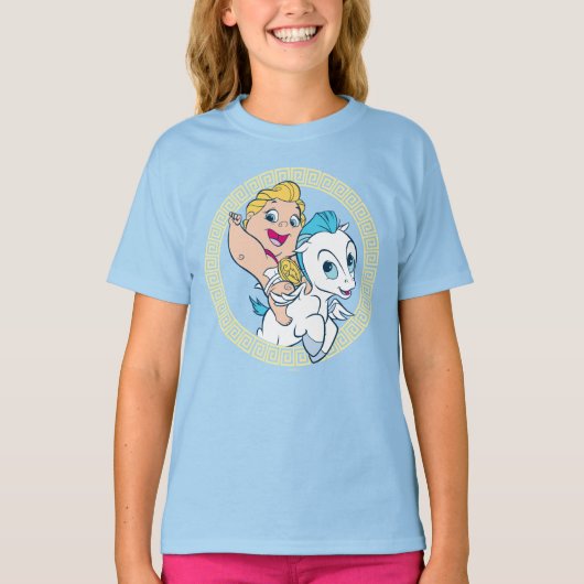 Baby Hercules Riding Pegasus T-Shirt (Voorkant)