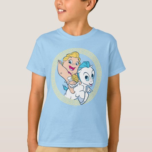 Baby Hercules Riding Pegasus T-Shirt (Voorkant)