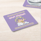 Baby Hercules - Stay Strong Square Paper Coaster Kartonnen Onderzetters (Schuin)