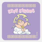Baby Hercules - Stay Strong Square Sticker (Voorkant)
