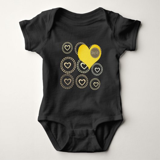 Baby Herfst Collectie: Bright Hearts Bodysuit (Voorkant)