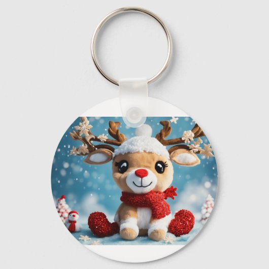 Baby hert kerst sleutelhanger (Voorkant)
