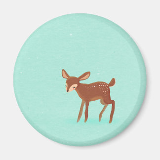 baby hert met een voorjaarskop op blauw magneet