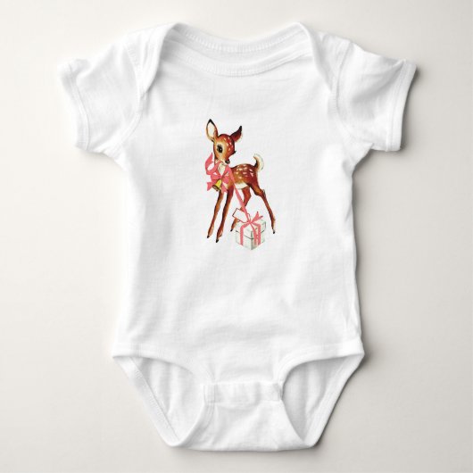 Baby hert met roze strik romper (Voorkant)