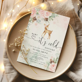 Baby herten Baby, het is koud buiten baby shower Kaart