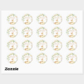 Baby Herten Baby shower Ronde Sticker (Vel)