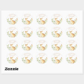 Baby Herten Baby shower Ronde Sticker (Vel)