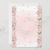 Baby Herten Bloemen Rozen Baby shower Kaart (Achterkant)