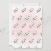 Baby Herten Bloemen Waterverf Baby shower Kaart (Achterkant)