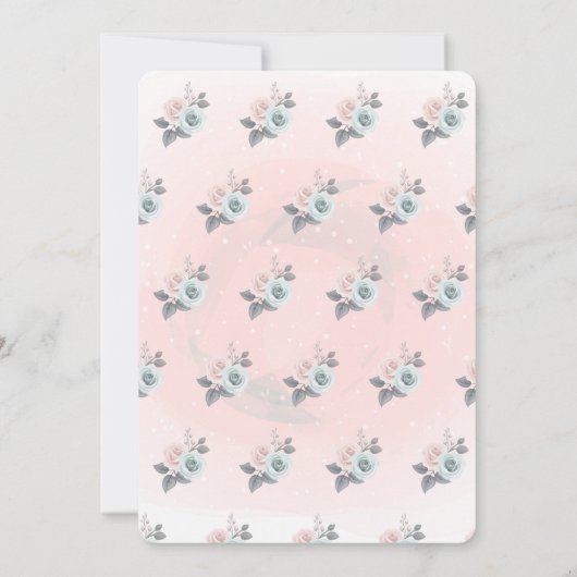 Baby Herten Bloemen Waterverf Baby shower Kaart (Achterkant)