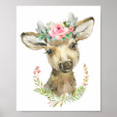 Baby Herten Bos Dieren Kinderkamer | Muurkunst Poster (Voorkant)