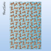 Baby Herten, Fawn, Doe, Rendier🦌🎄 Blauw, Sneeuwv Tissuepapier