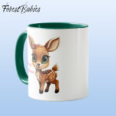 Baby Herten, Fawn, Doe 🦌 🎄Schattige Vrolijk Kers Mok