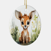 Baby herten, herten ornament, herfst ornament, keramisch ornament (Rechts)