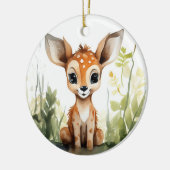 Baby herten, herten ornament, herfst ornament, keramisch ornament (Links)