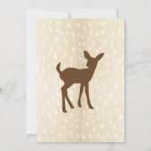 Baby Herten Licht Fawn Bont & Antlers Baby shower Kaart (Achterkant)