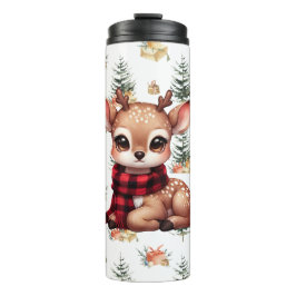 Baby Herten met Buffalo Plaid Thermosbeker