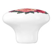 Baby Herten met Rozen en groen gebladerte Keramische Knop (Zijkant)