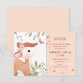 Baby Herten op boomverjaardag Kaart (Voorkant / Achterkant)