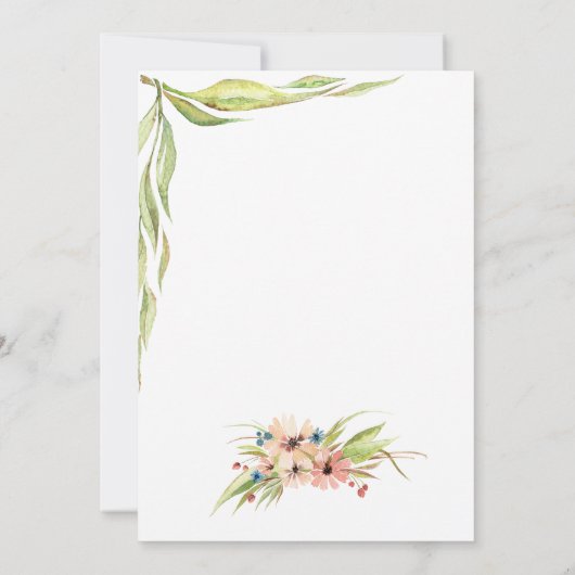 Baby herten voor een baby meisje Baby shower Kaart (Achterkant)