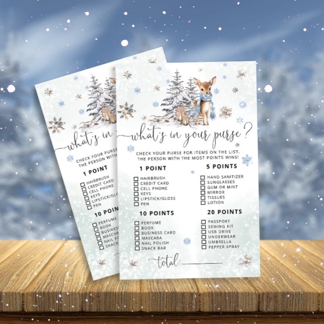 Baby Herten Whats in je tas Baby shower spel (Creator heeft geüpload)