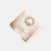 Baby Herten Winter Beige Baby shower Servet (Hoek)