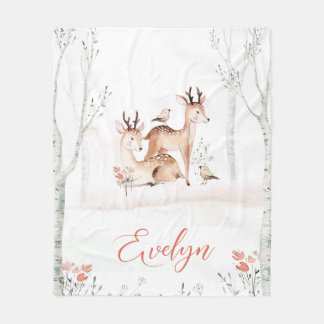 Baby Herten Woodland Deken | 50x60 fleece