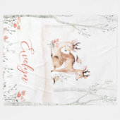 Baby Herten Woodland Deken | 60x80 fleece (Voorkant (Horizontaal))