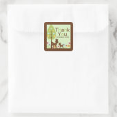 Baby Hertenneutraal Baby shower Uitnodiging Vierkante Sticker (Tas)