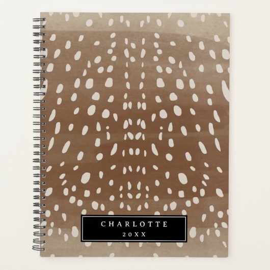 Baby Hertenvlekken Dierenprint Patroon Planner (Voorkant)
