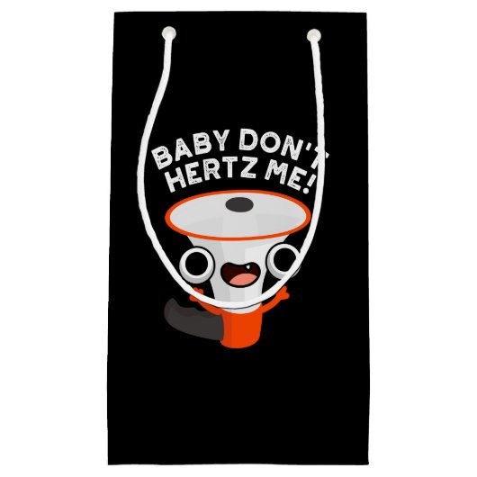 Baby Hertz me Funny Sound Pun Dark BG Klein Cadeauzakje (Voorkant)