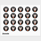 Baby Hertz me Funny Sound Pun Dark BG Ronde Sticker (Vel)