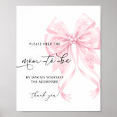 Baby Het Cold Bow-Baby shower adresseert een envel Poster (Voorkant)