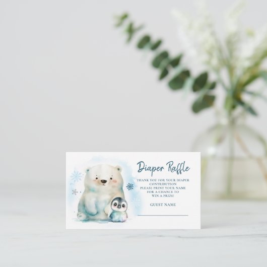 Baby Het is buiten de luierspoeling koud Informatiekaartje (Staand voorkant)