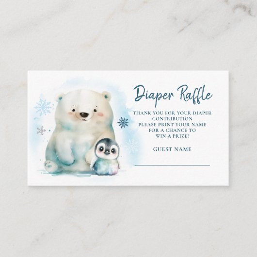 Baby Het is buiten de luierspoeling koud Informatiekaartje (Voorkant)