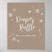 Baby Het is buiten de luierspoeling koud Poster (Voorkant)