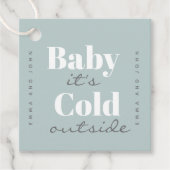Baby het is buiten koud bedankjes labels (Voorkant)