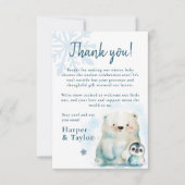 Baby Het is buiten koud Bedankkaart (Voorkant)