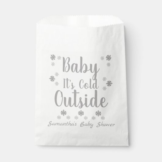 Baby Het is buiten koud Bedankzakje (Voorkant)