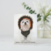 Baby het is buiten koud briefkaart (Staand voorkant)