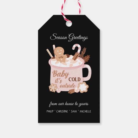 Baby Het is buiten koud Cadeaulabel (Achterkant)