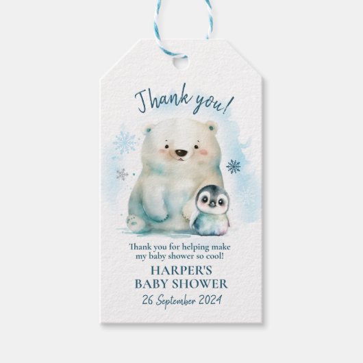 Baby Het is buiten koud Cadeaulabel (Voorkant)