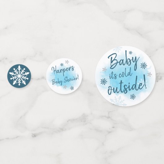 Baby Het is buiten koud Confetti (Achterkanten)