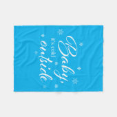 Baby Het is buiten koud Fleece Deken (Voorkant (Horizontaal))
