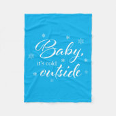 Baby Het is buiten koud Fleece Deken (Voorkant)