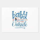 Baby Het is buiten koud Inpakpapier Vel (Voorkant 3)